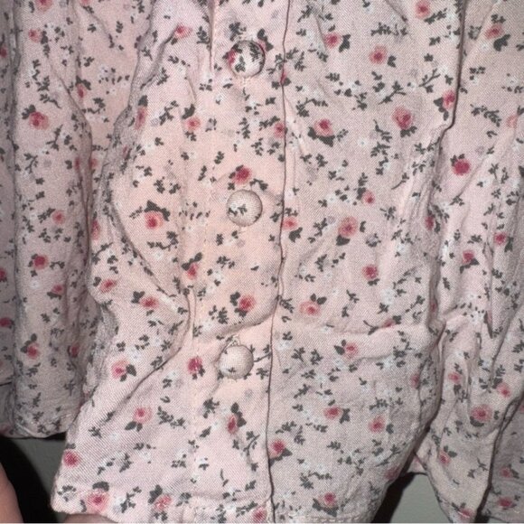 Abercrombie Kids Youth Girls Pink Floral Mini Skirt with Buttons Size 9/10 - Picture 2 of 4